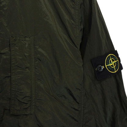 Stone Island SS 2018 Khaki Green Full Zip Nylon Metal Overshirt Jacket