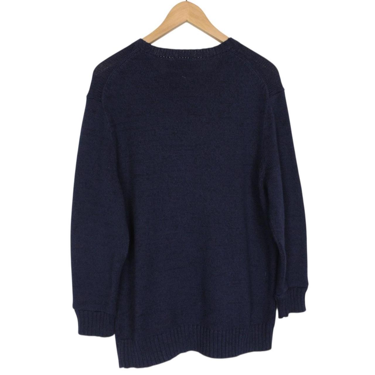 Polo Ralph Lauren University Bear Navy Blue Cotton Knit Jumper