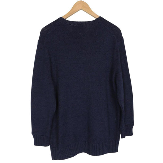 Polo Ralph Lauren University Bear Navy Blue Cotton Knit Jumper