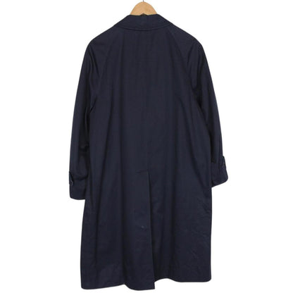 Vintage 90s Burberry Navy Blue Single Breasted Nova Check Trench Coat