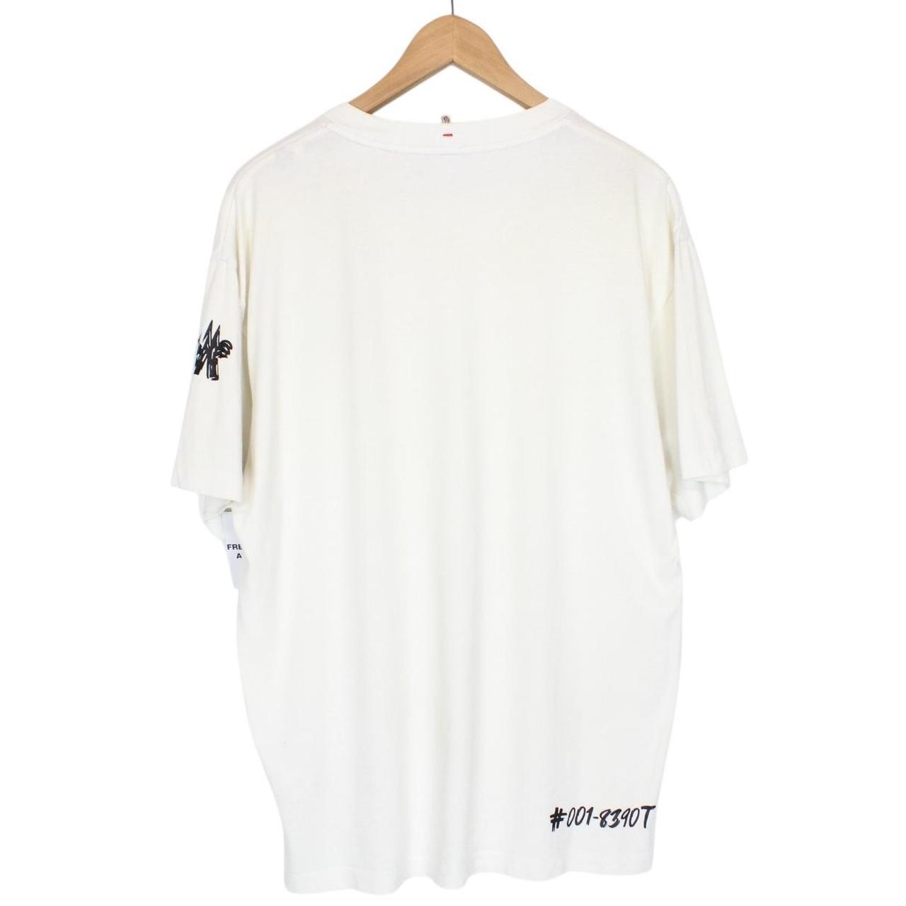 Moncler Grenoble Maglia Cream and Black Short Sleeve T-Shirt
