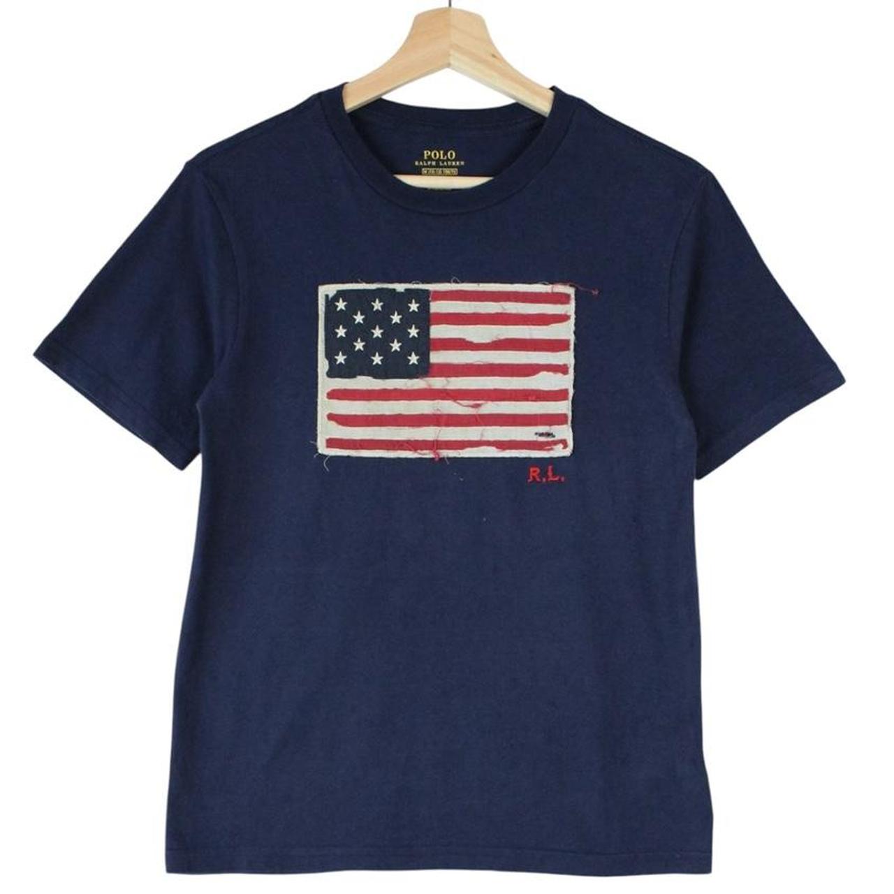 Polo Ralph Lauren navy blue short sleeve cotton t-shirt with pocket and logo.