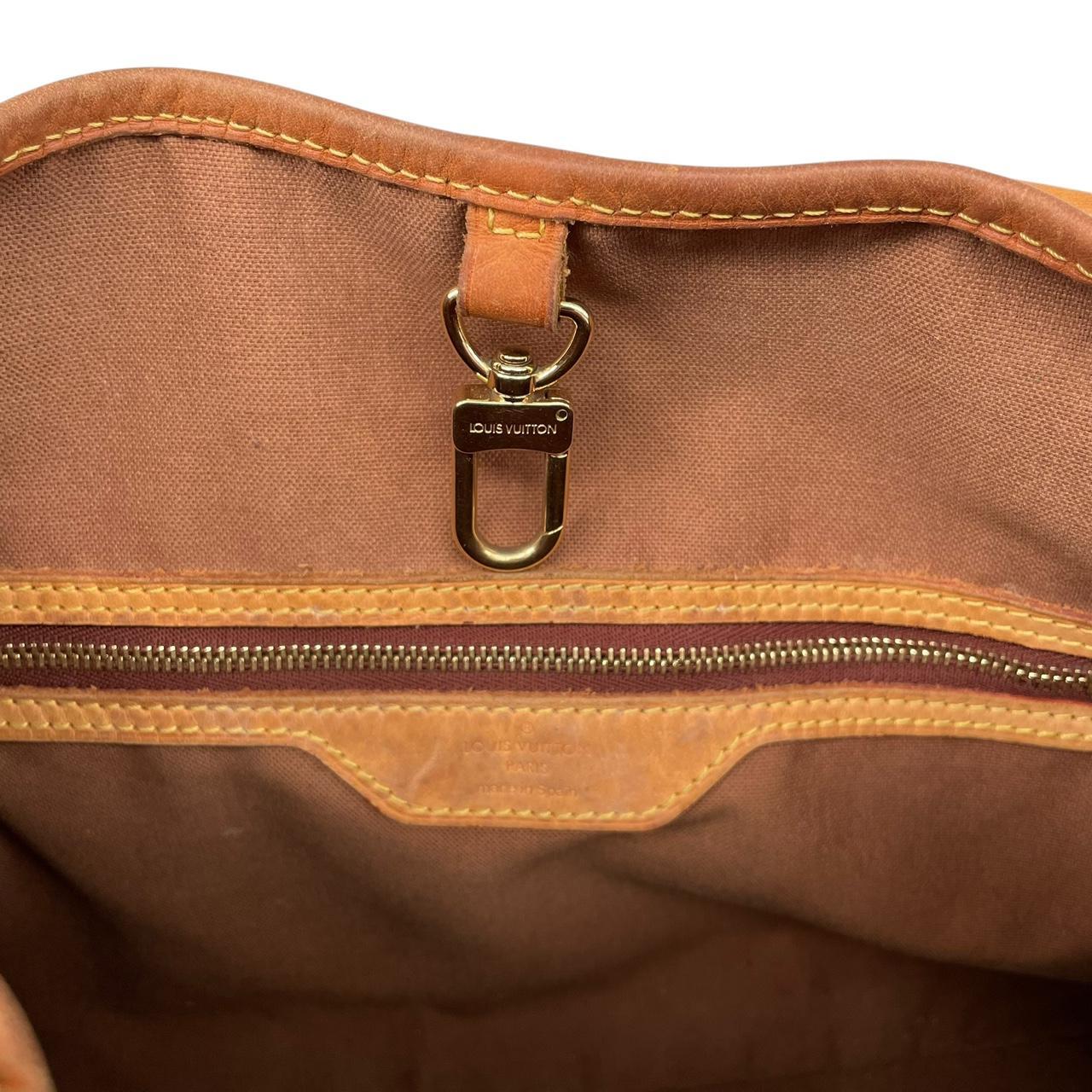 Louis Vuitton Brown Coated Canvas/Leather Vertical Monogram Tote Batignolles Bag