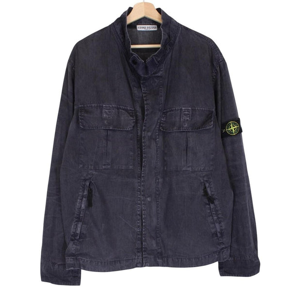 Vintage Stone Island SS 2005 Navy Blue Full Zip Denim Jacket