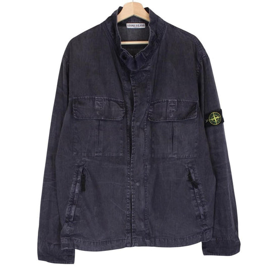 Vintage Stone Island SS 2005 Navy Blue Full Zip Denim Jacket