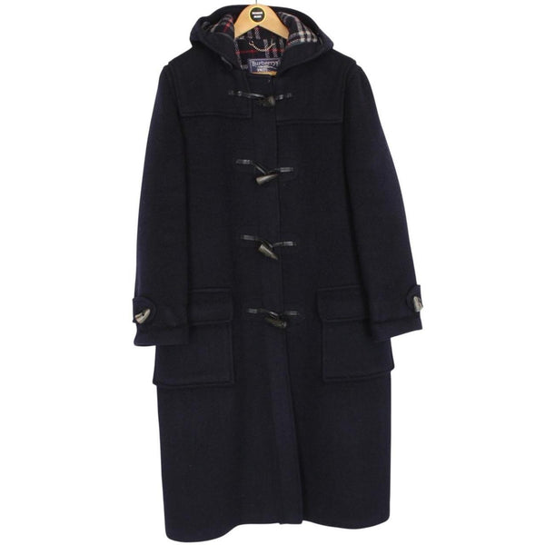 Vintage Burberry London Navy Blue Wool Duffle Coat