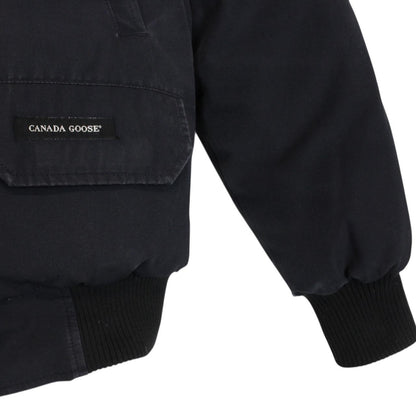 Canada Goose Navy Blue Chilliwack Bomber Down Jacket with Fur Trim