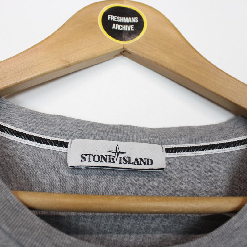 Stone Island SS 2018 Grey Short Sleeve Logo Print T-Shirt