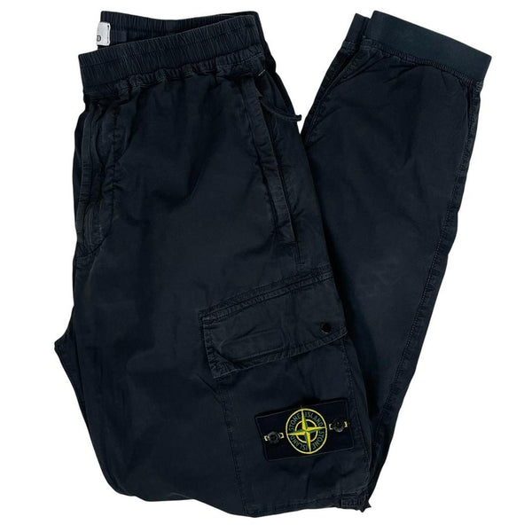 Stone Island SS 2021 Black RE-T Fit Cargo Trousers
