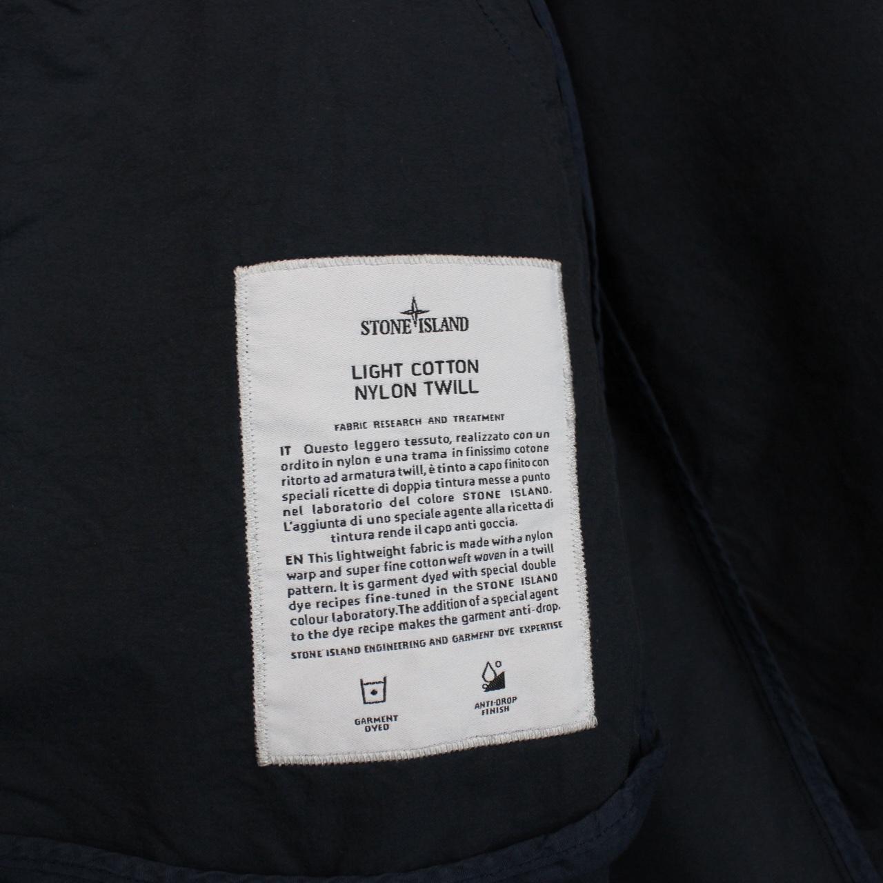 Stone Island SS 2017 Navy Blue Light Cotton Nylon Twill Mac Coat