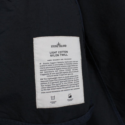 Stone Island SS 2017 Navy Blue Light Cotton Nylon Twill Mac Coat