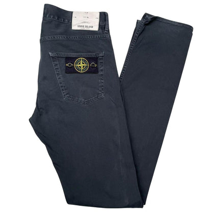 Stone Island AW 2015 Navy Blue Slim Fit Cotton Trousers