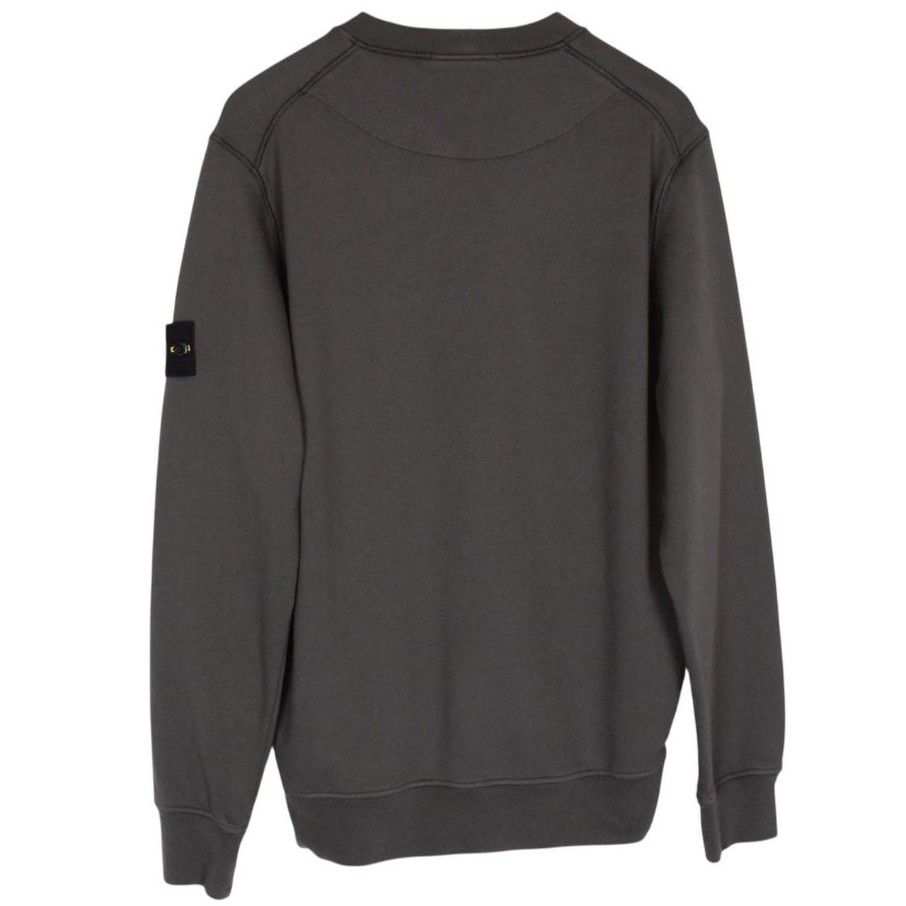 Stone Island Grey Cotton Crew Neck Sweatshirt Jumper