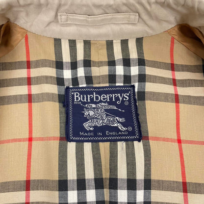Vintage 90s Burberry Beige Double Breasted Trench Coat