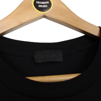 Moncler Black Logo Print Short Sleeve Cotton T-Shirt