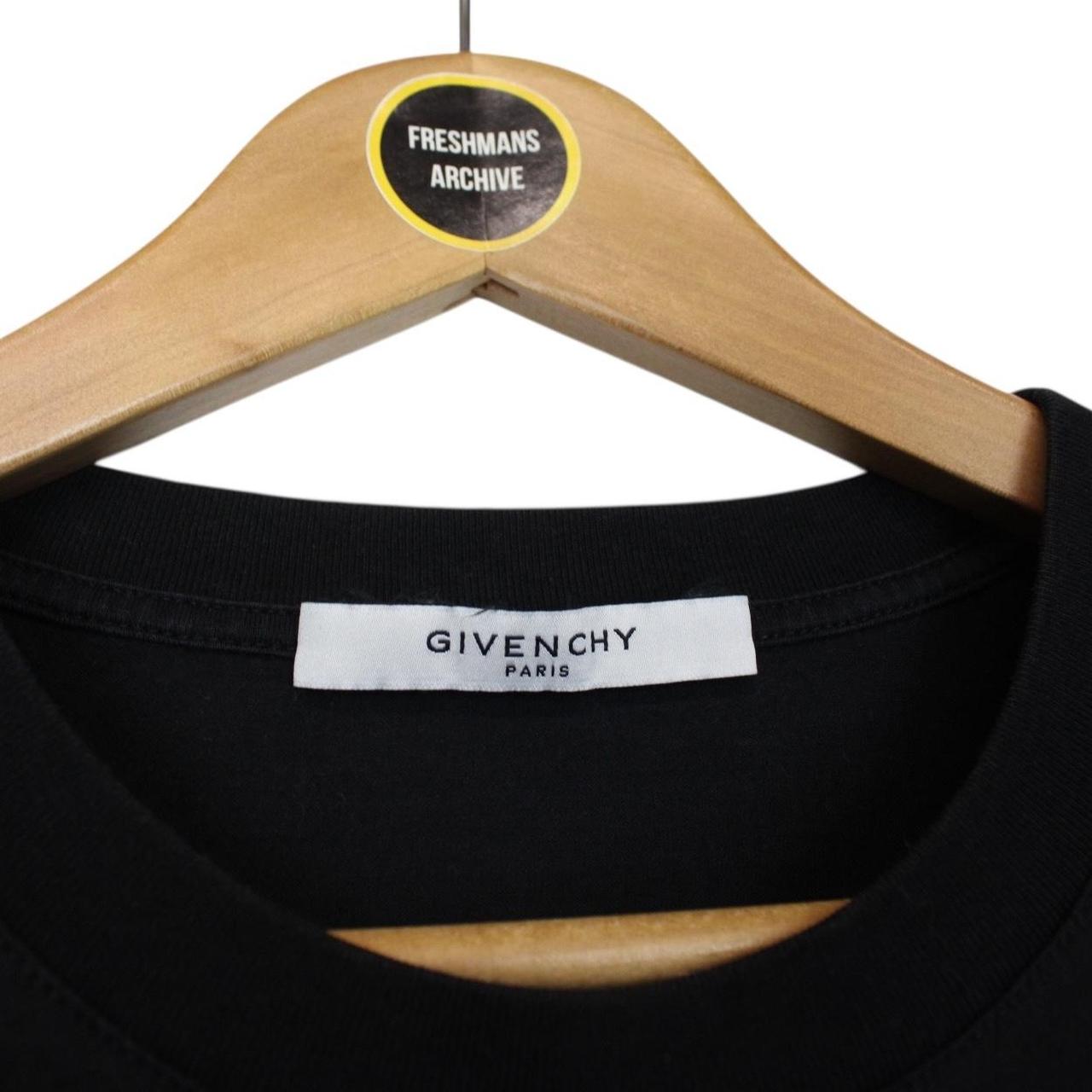 Givenchy Paris Black and White Angle Logo Short Sleeve Cotton T-Shirt