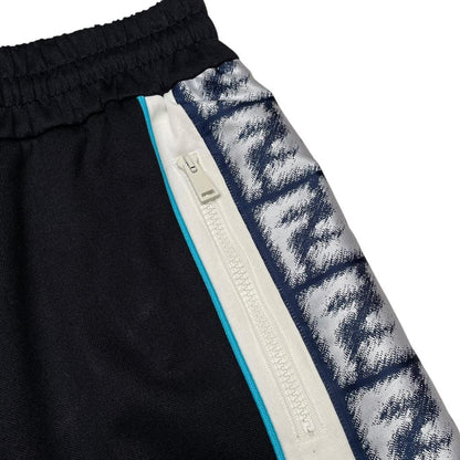 Fendi Black Zucca Monogram Cotton Blend Bermuda Shorts