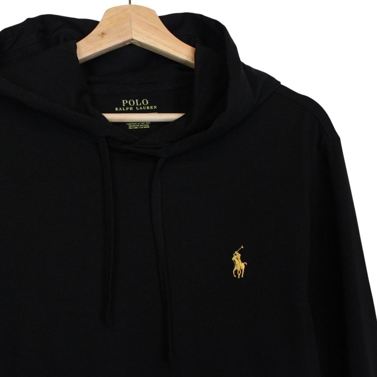 Polo Ralph Lauren Black Logo Embroidered Cotton Hoodie