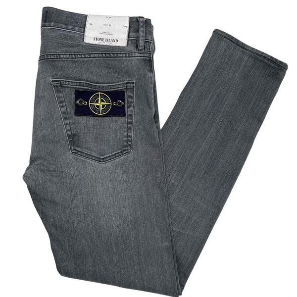 Stone Island AW 2014 Grey Slim Fit Denim Jeans