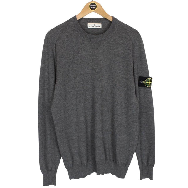 Stone Island AW 2019 Dark Grey Wool Knit Jumper