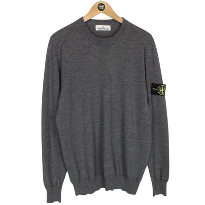 Stone Island AW 2019 Dark Grey Wool Knit Jumper