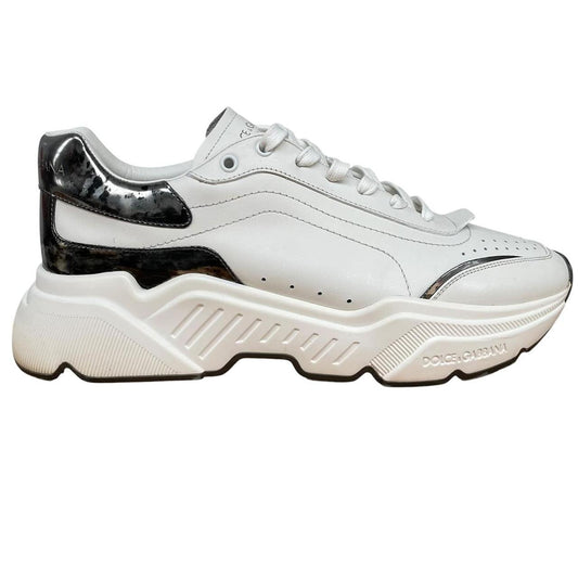 Dolce and Gabbana Daymaster White Leather Trainers