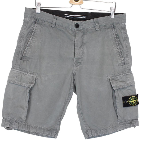 Stone Island SS 2015 Grey Bermuda Cotton Cargo Shorts