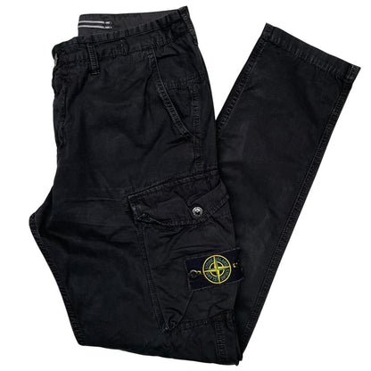 Stone Island SS 2020 Black Slim Fit Cargo Trousers