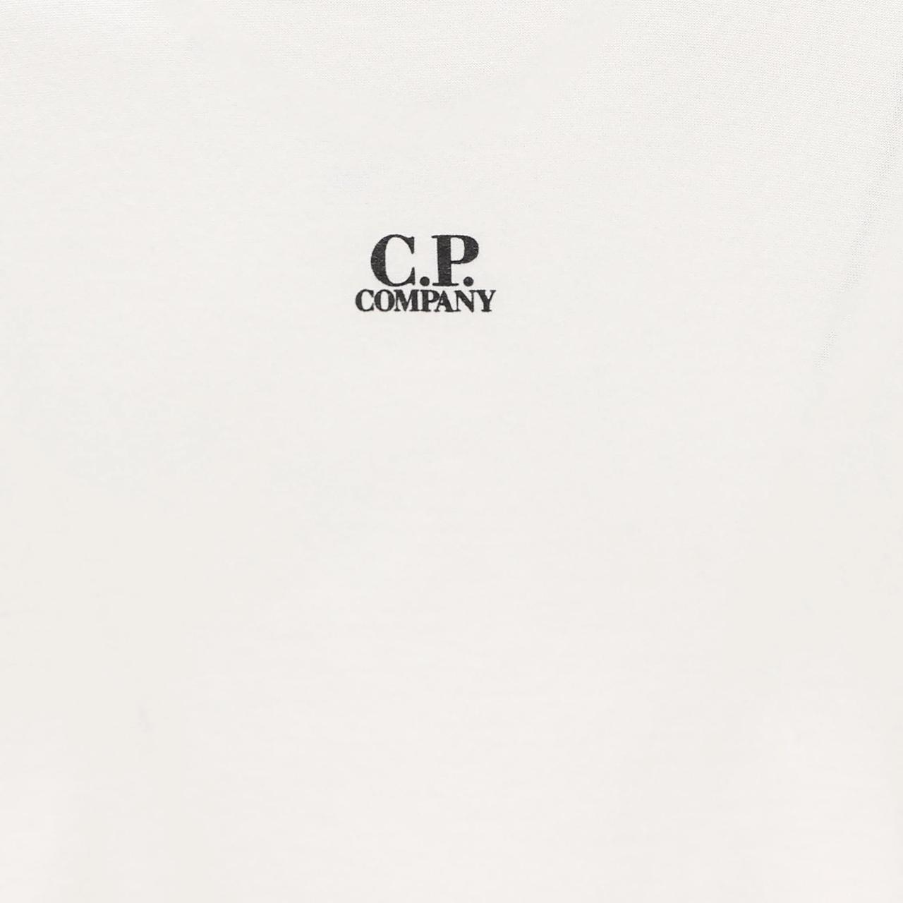 CP Company White 70/2 Logo Print Cotton Short Sleeve T-Shirt