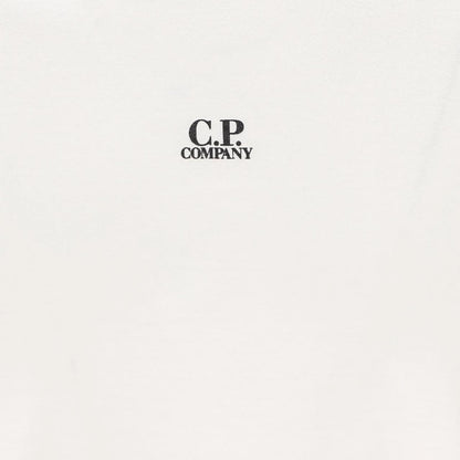 CP Company White 70/2 Logo Print Cotton Short Sleeve T-Shirt