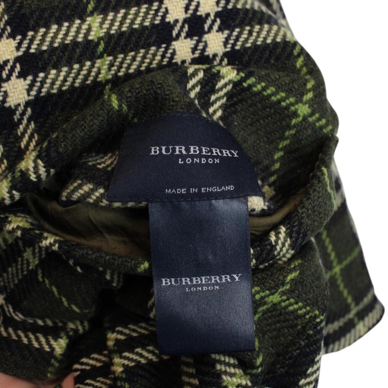 Burberry London Green Nova Check Wool and Polyester Reversible Jacket