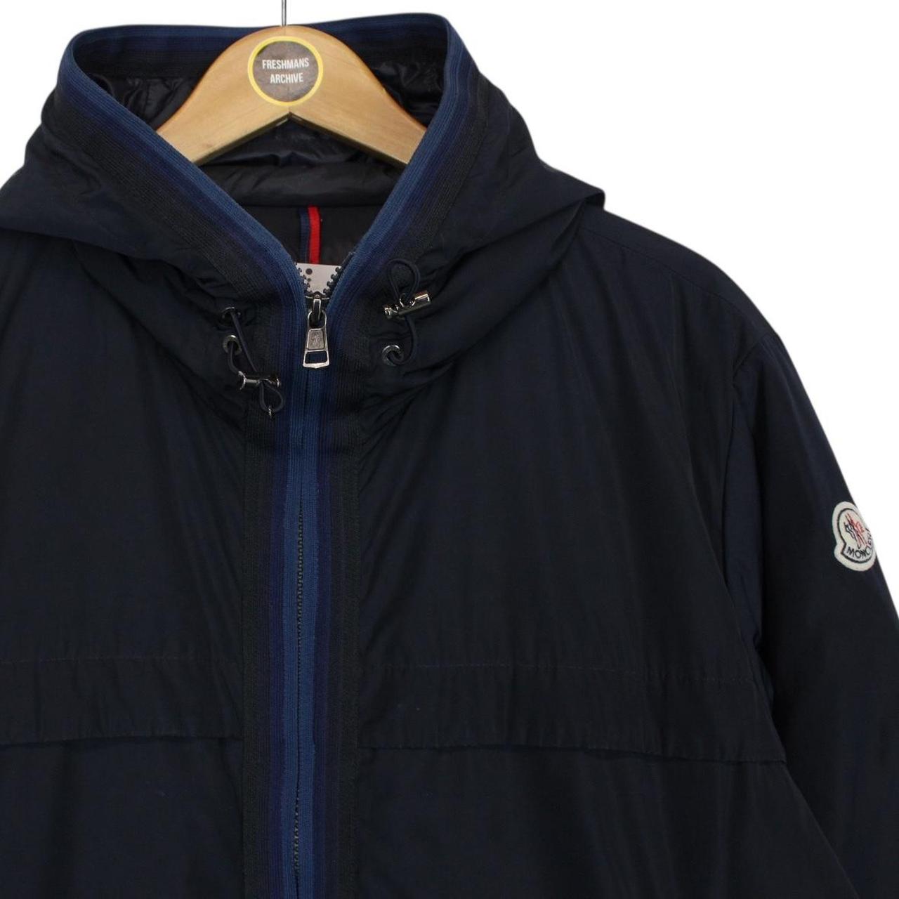 Moncler Nash Navy Blue Full Zip Nylon Down Jacket