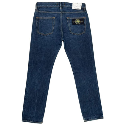Stone Island AW 2018 Navy Blue Skinny Fit Denim Jeans