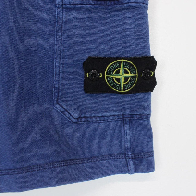 Stone Island SS 2016 Blue Cotton Jogger Shorts