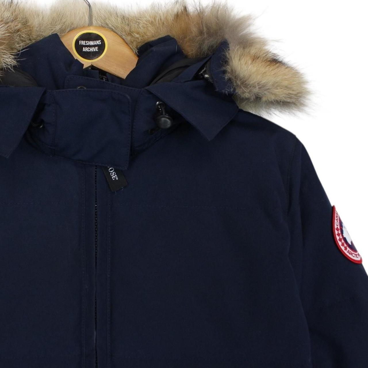Canada Goose Atlantic Blue Chelsea Parka Heritage Down Jacket with Fur Trim