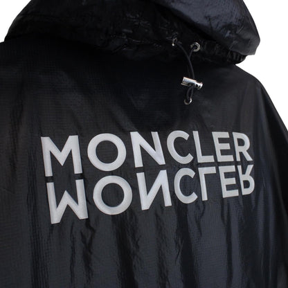 Moncler Ebizo Navy Blue Full Zip Reflective Logo Nylon Windbreaker Jacket