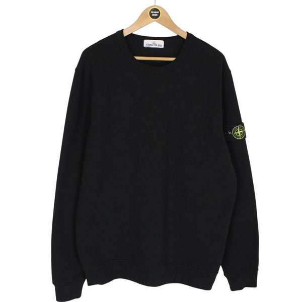 Stone Island Black Cotton Sweatshirt Jumper