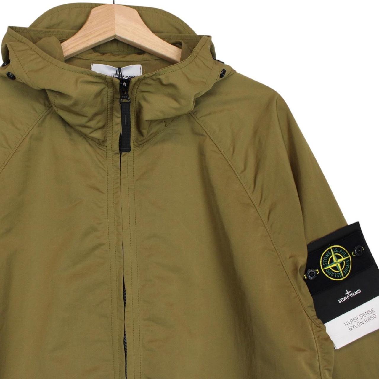 Stone Island SS 2023 Tan Brown Hyper Dense Nylon Raso Full Zip Jacket