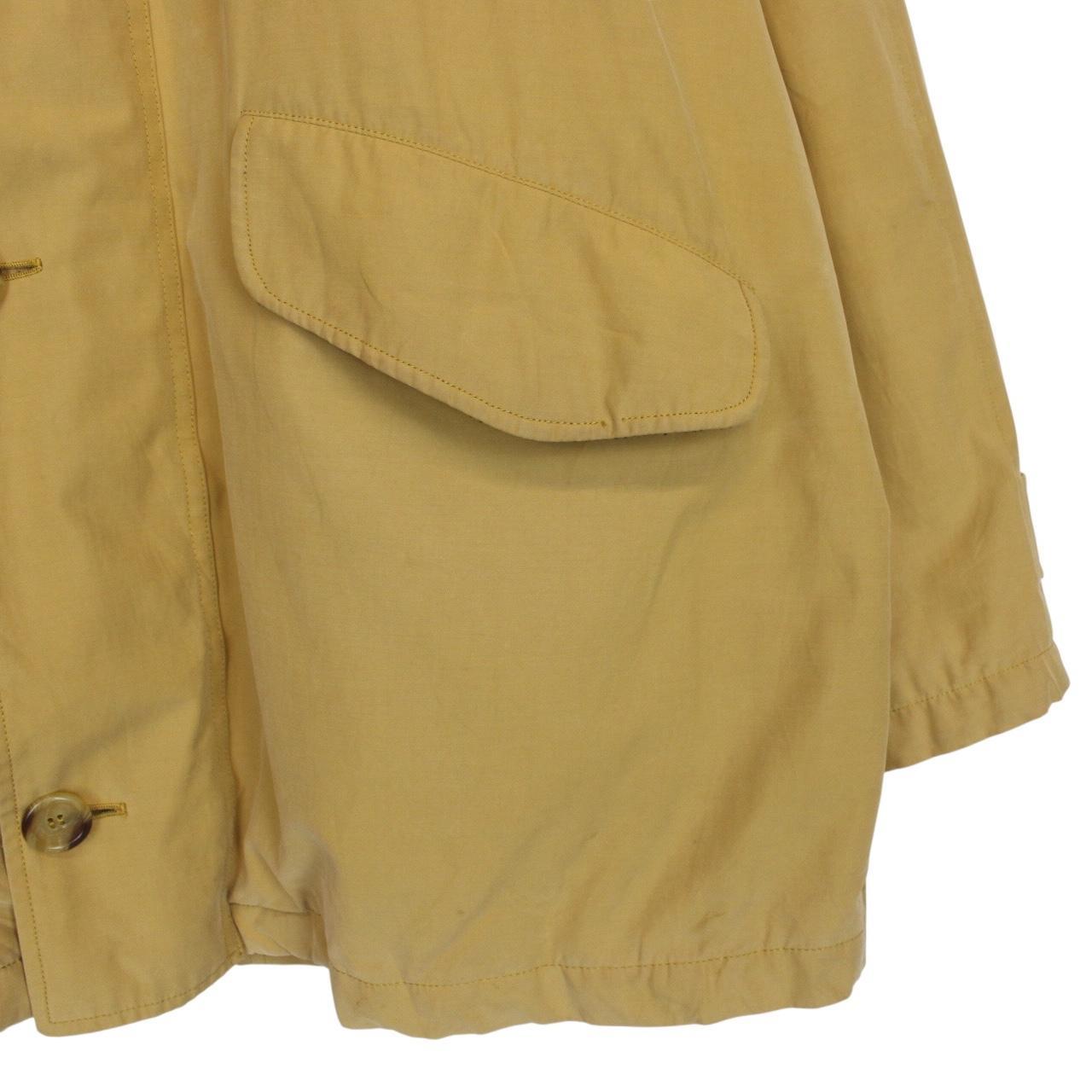 Vintage 90s Burberry Mustard Yellow Nova Check Lined Quilted Coat
