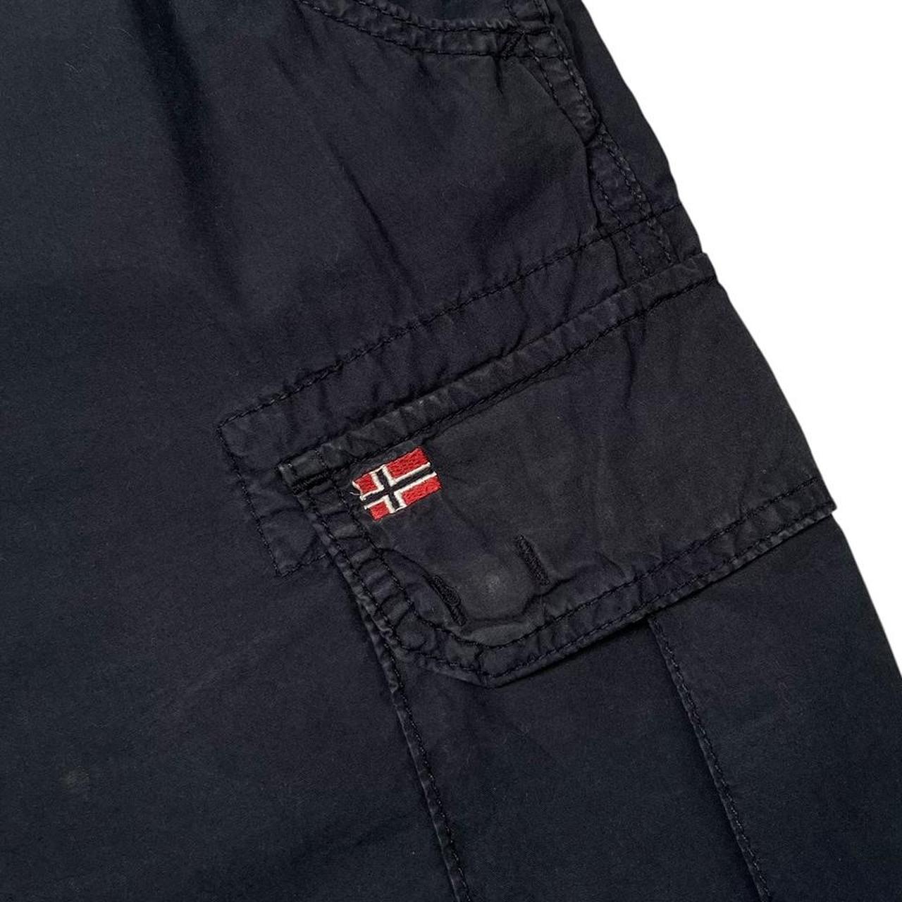 Napapijri Navy Blue Cotton Cargo Shorts