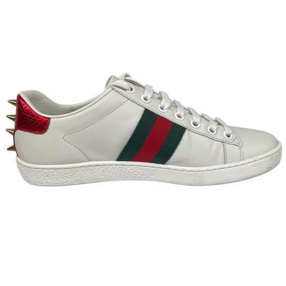 Gucci Ace White Leather Pearl Studded Trainers