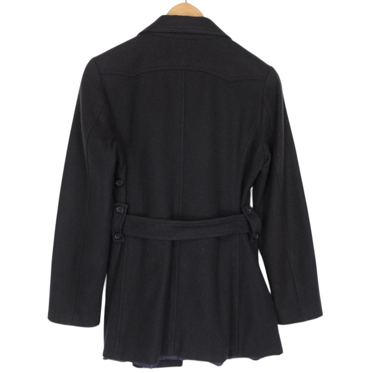 Vintage Thomas Burberry Navy Blue Wool Belted Coat