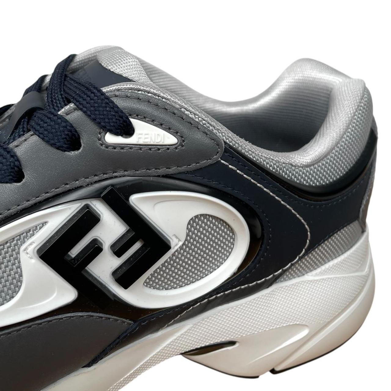 Fendi Forward Navy Blue, Grey and White Trainers