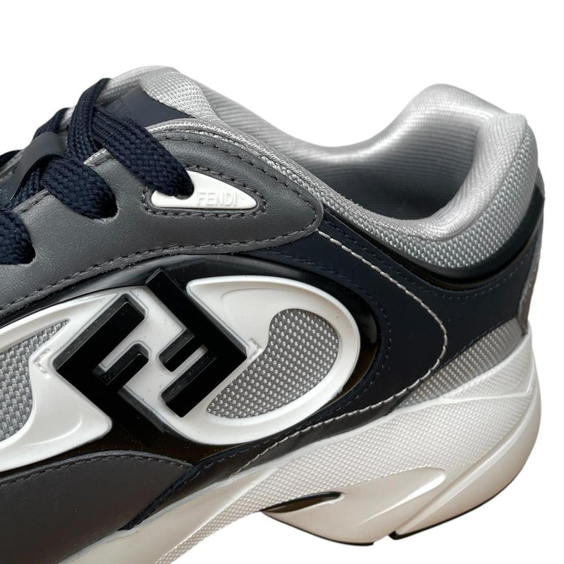 Fendi Forward Navy Blue, Grey and White Trainers