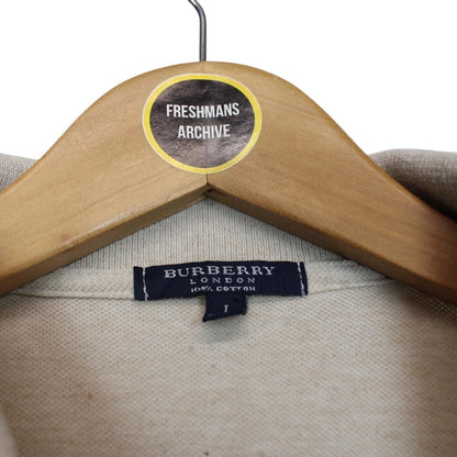 Burberry London Beige Short Sleeve Nova Check Cotton Polo Shirt