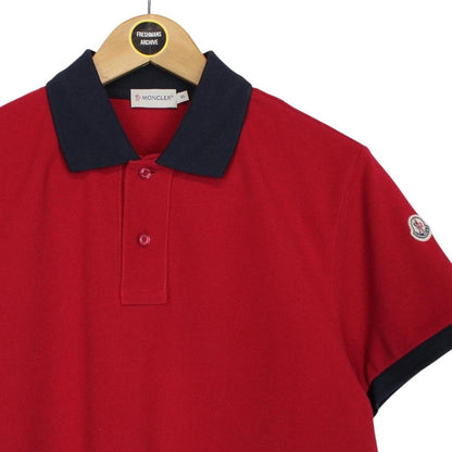 Moncler Maglia Manica Corta Red Short Sleeve Polo Shirt