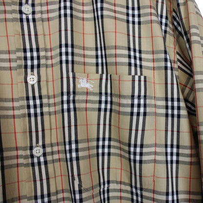 Vintage Burberry London Beige Nova Check Long Sleeve Shirt