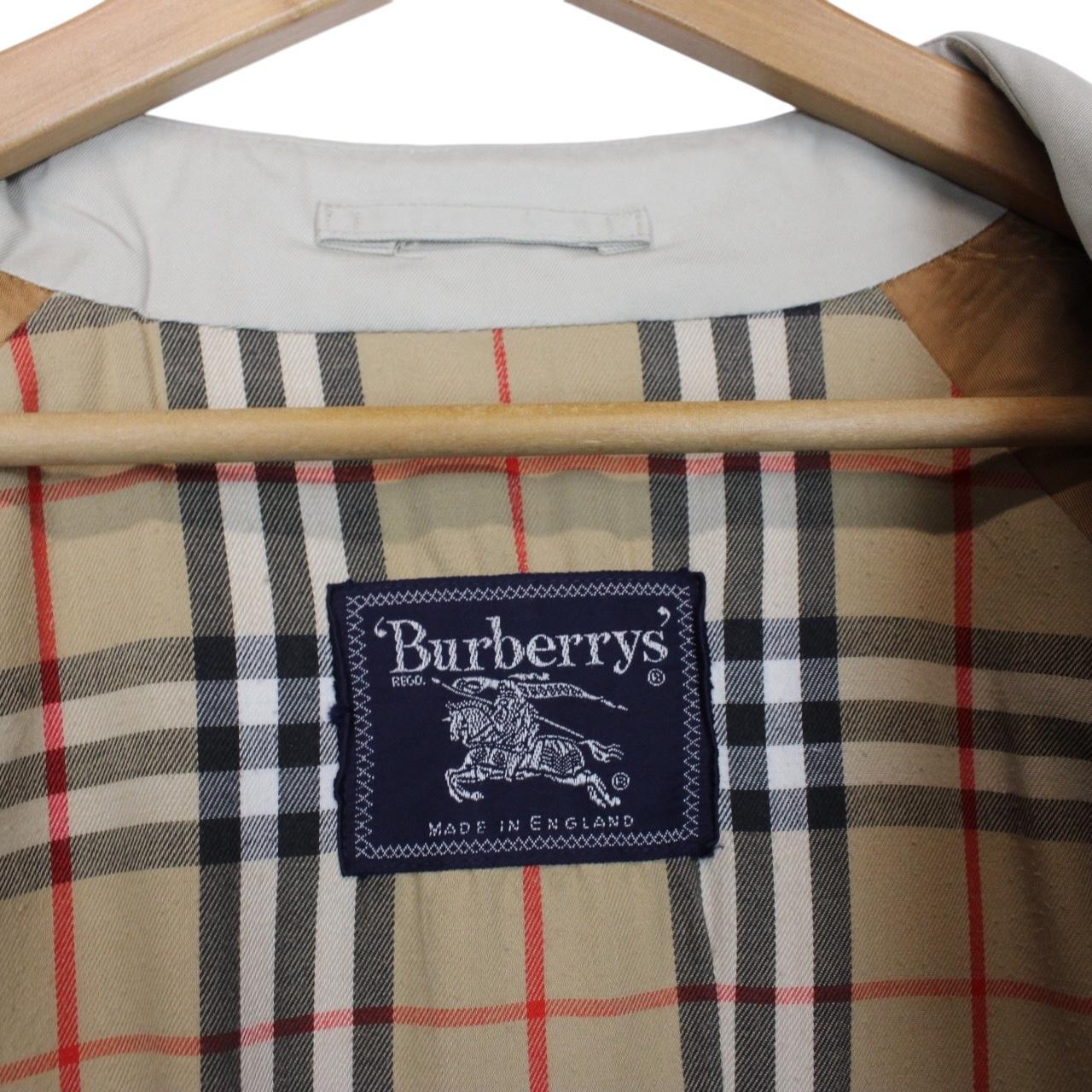 Vintage 90s Burberry Beige Single Breasted Trench Coat