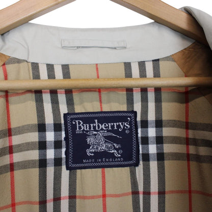 Vintage 90s Burberry Beige Single Breasted Trench Coat