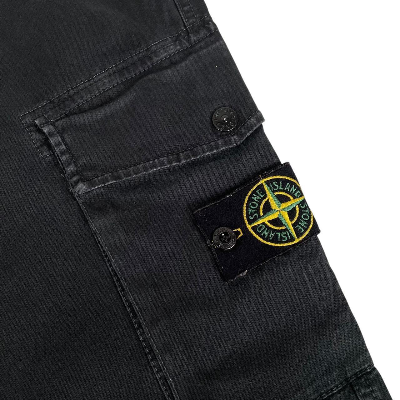 Stone Island AW 2021 Black Slim Fit Cargo Trousers